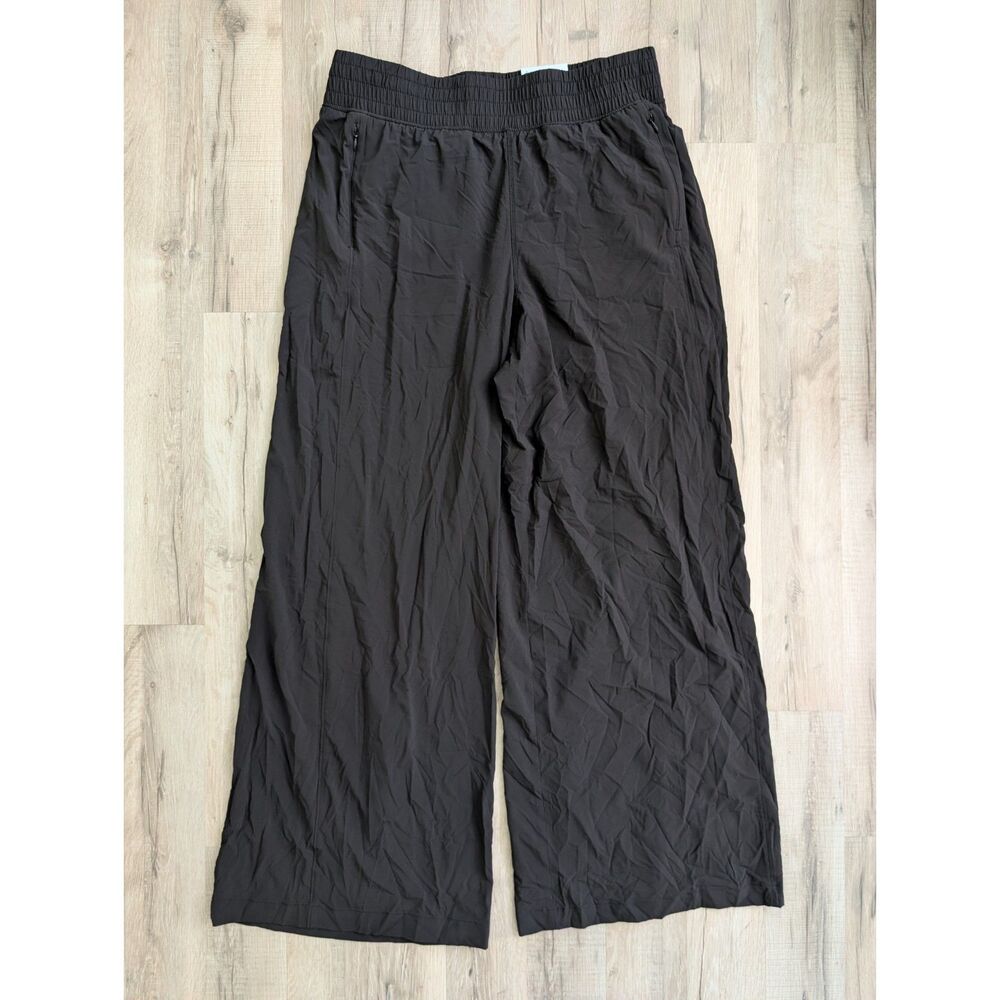 NWT FLX High-Rise Wide Leg Travel Pants in Black Lightweight, Large (C5)